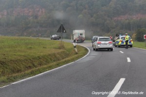 Schwerer Unfall bei Freudenberg 20.10.2015 RayMedia.de