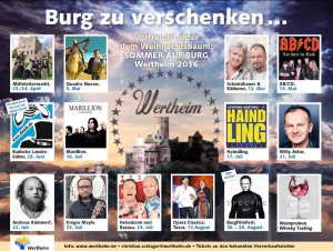Der Ticketverkauf für die Burgveranstaltungen ist bereits gestartet. Die Events eignen sich auch als Weihnachtsgeschenke.