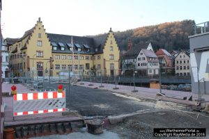 Baustelle Neubau Tauberbrücke in Wertheim