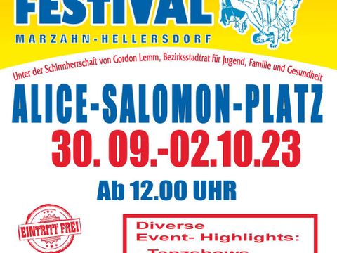 Plakat "Kinder- und Jugenbdfestival Marzahn-Hellersdorf"