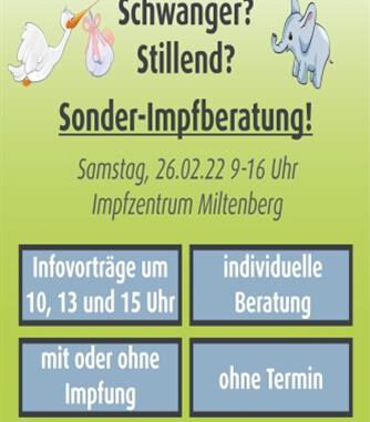 Das Impfzentrum des Landkreises Miltenberg setzt seine Reihe von Beratungstagen fort: Am Samstag, 26. Februar, können sich Schwangere, Stillende und Menschen mit Kinder-wunsch von 9 bis 16 Uhr über Impfungen und Impfstoffe informieren und sich auf Wunsch 