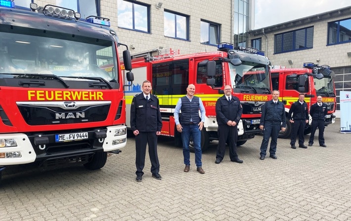 FW-Velbert: Drei neue Löschfahrzeuge für die Freiwillige Feuerwehr Velbert