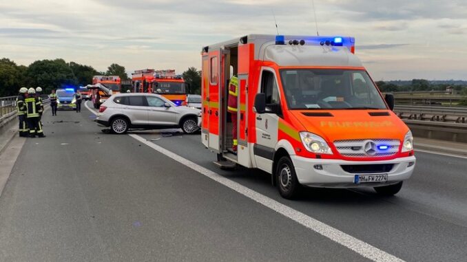 FW-MH: Verkehrsunfall mit einer verletzten Person