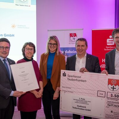 Erster Platz in der Kategorie I "ab 50 Mitarbeitende" - Stadtwerk Tauberfranken GmbH aus Bad Mergentheim