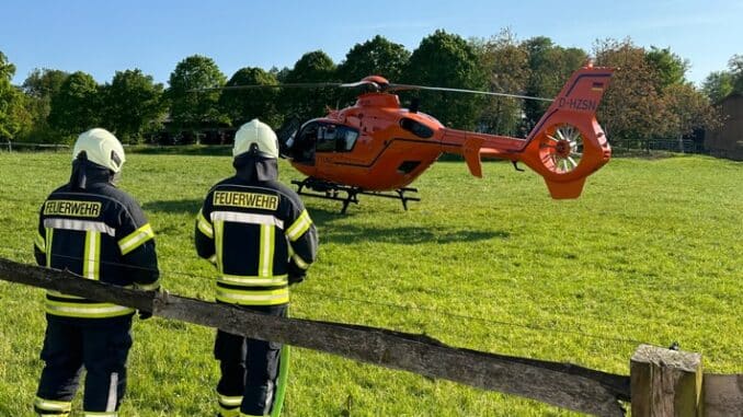 FW-EN: Rettungshubschrauber nach Reitunfall im Einsatz