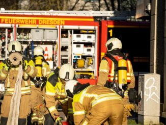 FW Dresden: Brand einer Gartenlaube