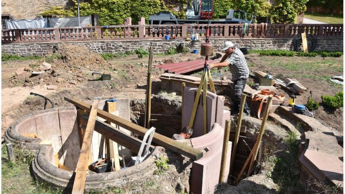 Brunnenelemente Kloster Bronnbach Stadtverwaltung Wertheim 20.09.2016