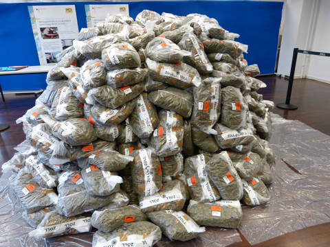 Sichergestelltes Marihuana