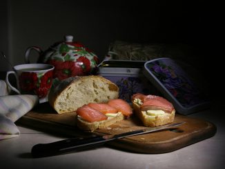 Still Life With Sandwich Tea Morning