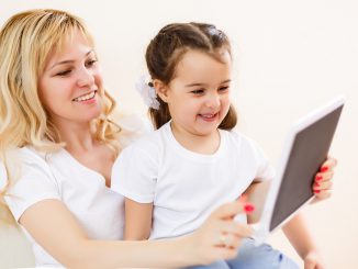 Tablet Little Caucasian Child Kid