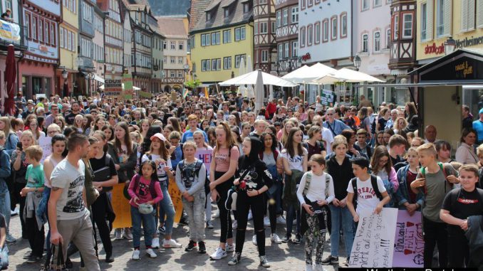 Bilder Fridays for Future Demonstration der Schulen DBG BSZ CRW - Marktplatz Wertheim 24.05.2019 - 87