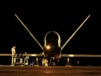 Drone Airplane Maintenance Night