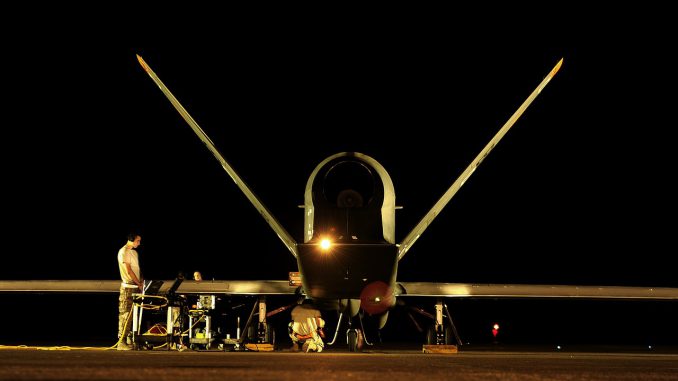Drone Airplane Maintenance Night 