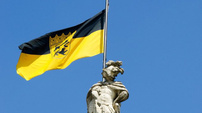 Flag Baden W%C%BCrttemberg Statue Flag Baden W%C%BCrttemberg Statue