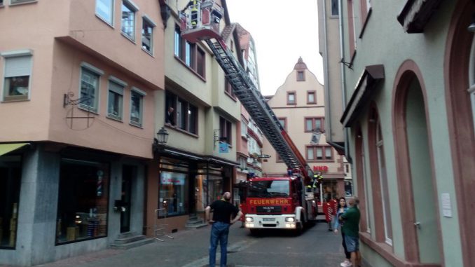 Bilder Freiwillige Feuerwehr Wertheim Einsatz Taubenrettung Altstadt Ostersonntag 12.04.2020 Bild- 12