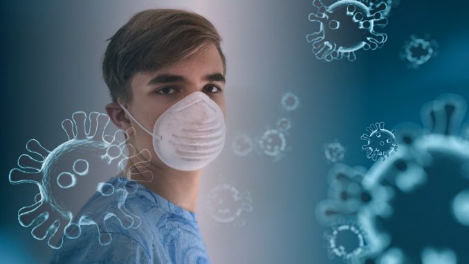Coronavirus Young Man Mask Virus Coronavirus Young Man Mask Virus