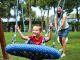 Swing Son Happy Kid Mother
