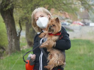 Pandemic Woman Dog Walking  - alexman89 / Pixabay