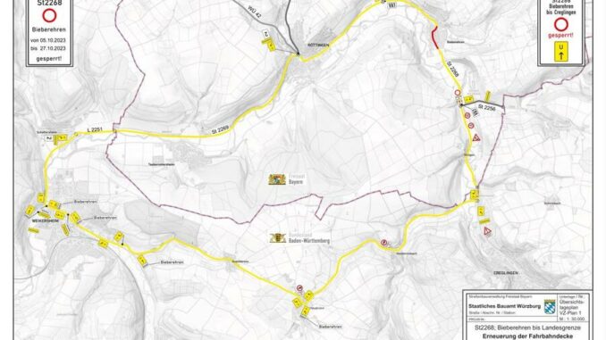 Fahrbahndecke der Staatsstraße 2268 wird erneuert