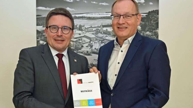 Vorstandsvorsitzender der Würth-Stiftung Schmalzl stellt sich bei Landrat Schauder vor