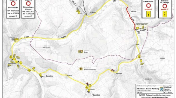 Zweiter Bauabschnitt bei Erneuerung der Staatsstraße 2268