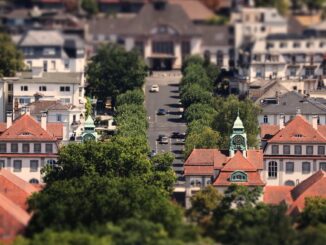 city, bad nauheim, tilt shift