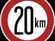 speed limit, sign, 20 km