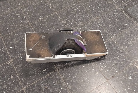 BPOL-FL: Niebüll - Mit selbstgebautem "Wheelboard" auf Spritztour