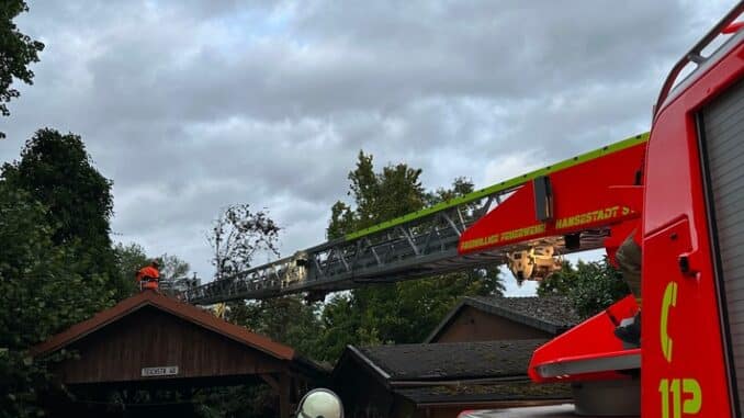 FFW Fredenbeck: Sturmtief &quot;Poly&quot; sorgt für viel Arbeit für die Feuerwehr