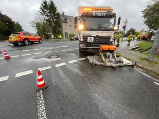 FW Alpen: Verkehrsunfall mit auslaufenden Betriebsmitteln