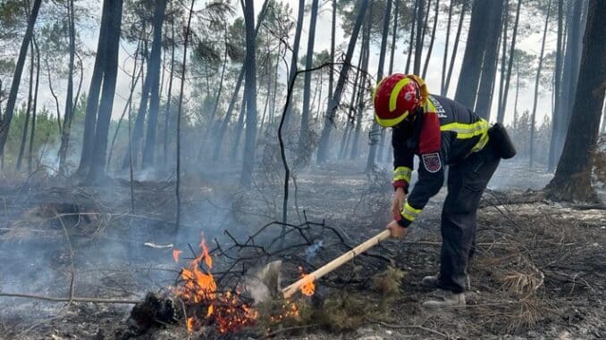 FW-BN: Wetteränderung unterstützt den Einsatz des Waldbrandmoduls in Südfrankreich