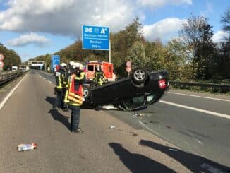 FW-BO: Verkehrsunfall auf der BAB 43 in Bochum-Laer