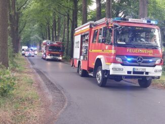 FW Bocholt: Gasausströmung an Flüssiggastank