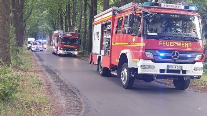 FW Bocholt: Gasausströmung an Flüssiggastank