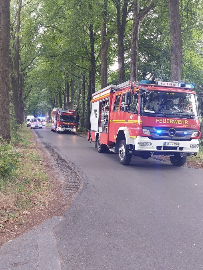 FW Bocholt: Gasausströmung an Flüssiggastank