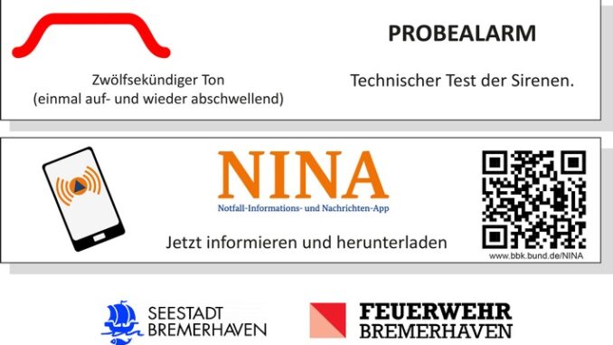FW Bremerhaven: Erster Probealarm der Sirenen in Bremerhaven am 21.01.2023