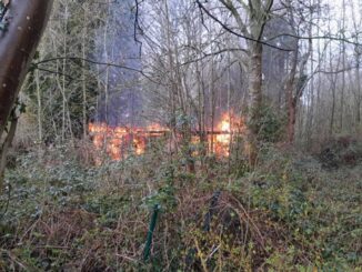 FW Bremerhaven: Lehe-Eckernfeld: Feuerwehr Bremerhaven bekämpft Gartenlaubenbrand