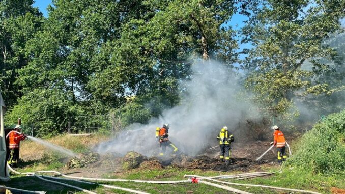 FW Celle: Feuer droht auf Wald überzugreifen!