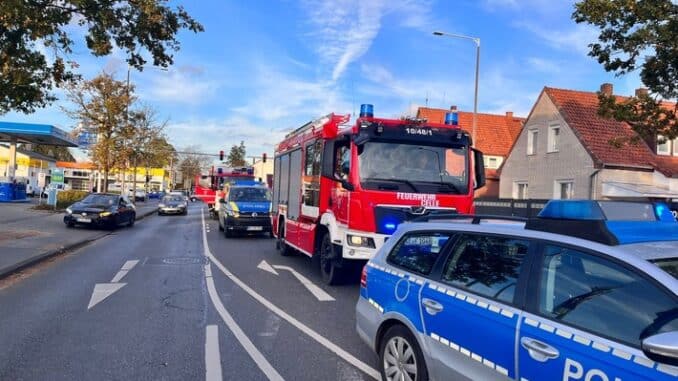 FW Celle: Verkehrsunfall in der Hannoverschen Heerstraße!