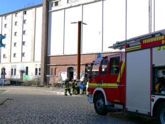 FW-DO: Feuer im Hafenbereich. Glutbrand in Rapssilo.