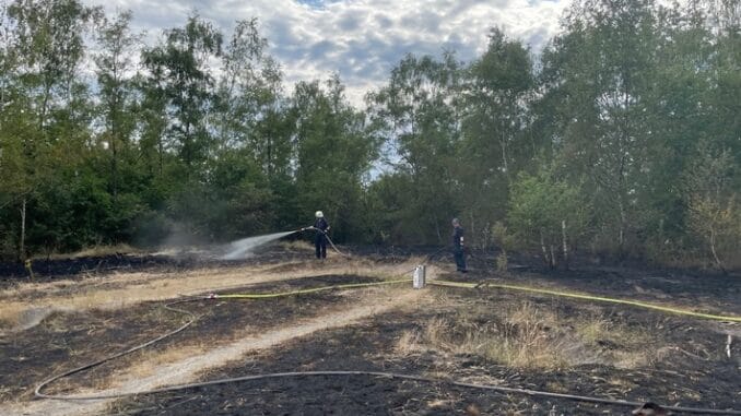 FW Dinslaken: Flächenbrand auf der Gärtnerhalde