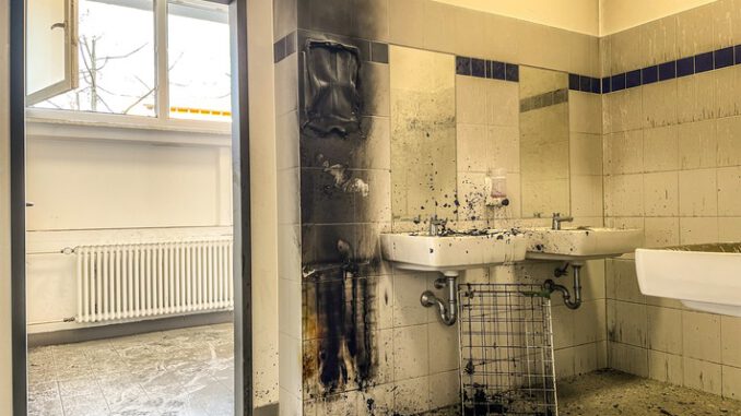 FW Dresden: Brand in der 30. Oberschule