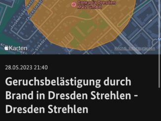 FW Dresden: Dachstuhlbrand mit starker Rauchentwicklung - Auslösung von Warnapps