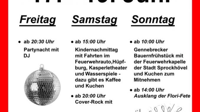 FW-EN: Flori-Fete beim Löschzug Gennebreck