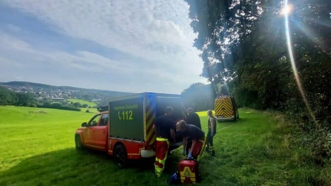 FW-EN: Person im unwegsamen Gelände gestürzt - Überörtliche Unterstützung durch die Feuerwehr Ennepetal