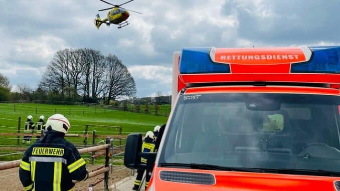 FW-EN: Rettungshubschrauber nach Reitunfall im Einsatz