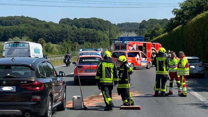FW-EN: Verkehrsunfall auf der Autobahn A1