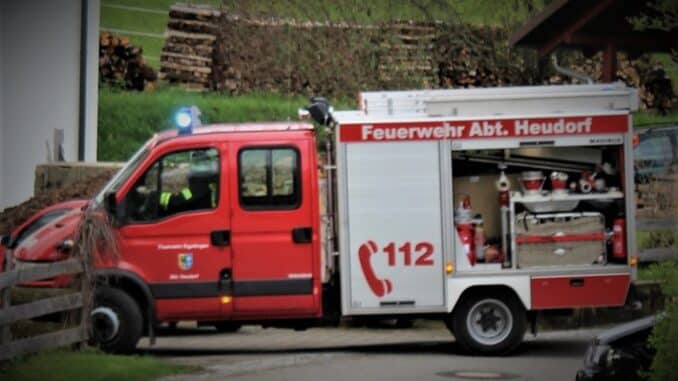 FW Eigeltingen: Feuerwehr-Einsatz in Heudorf (Hegau)