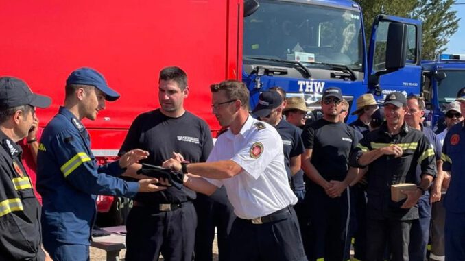 FW-F: Frankfurter Feuerwehrkräfte am gestrigen Mittwoch wohlbehalten vom Waldbrandeinsatz in Griechenland zurückgekehrt.