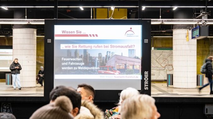 FW-F: Risikokommunikation der Feuerwehr Frankfurt stadtweit über digitale Medien von Ströer